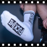 SneakFreaxx Chaussettes FUCK ME Blanc-Noir